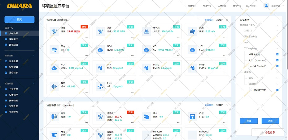 微站云平臺-實時數(shù)據(jù)